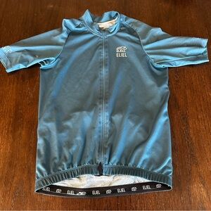 Eliel Blue Short Sleeze Women’s Cycling Jersey Teal Blue Size M
